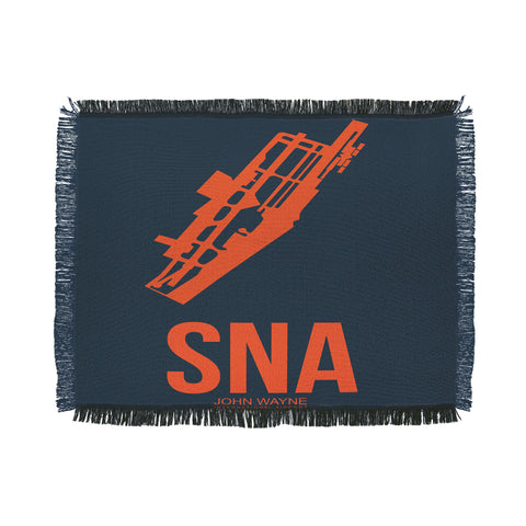 Naxart SNA Orange County Poster Throw Blanket