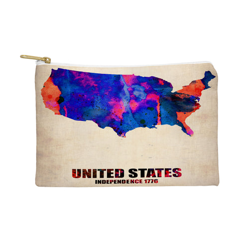Naxart USA Watercolor Map 1 Pouch