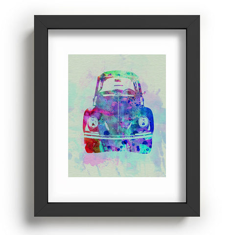 Naxart VW Beetle Watercolor 2 Recessed Framing Rectangle