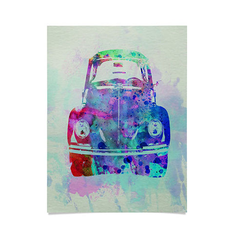 Naxart VW Beetle Watercolor 2 Poster