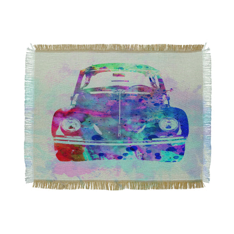 Naxart VW Beetle Watercolor 2 Throw Blanket
