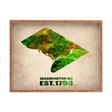 Naxart Washington DC Watercolor Map Rectangular Tray