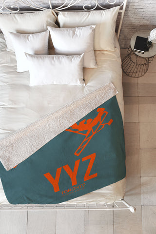 Naxart YYZ Toronto Poster 1 Fleece Throw Blanket