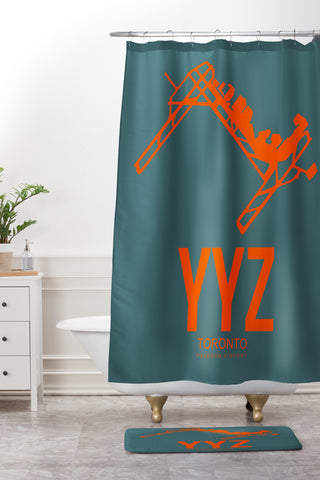 Naxart YYZ Toronto Poster 1 Shower Curtain And Mat