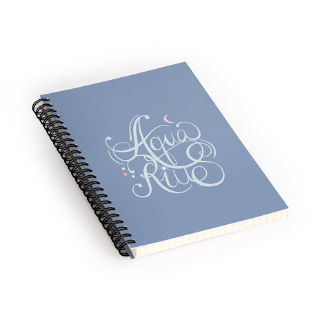 Nelvis Valenzuela Aquarius Zodiac Script Lettering Spiral Notebook