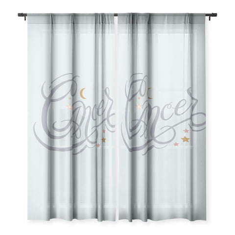 Nelvis Valenzuela Cancer Zodiac Script lettering Sheer Non Repeat