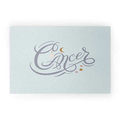Nelvis Valenzuela Cancer Zodiac Script lettering Welcome Mat