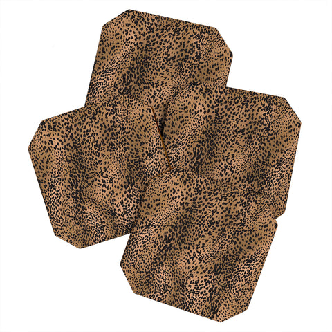 Nelvis Valenzuela Classic leopard by Nelvis Valenzuela Coaster Set