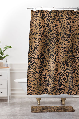 Nelvis Valenzuela Classic leopard by Nelvis Valenzuela Shower Curtain And Mat