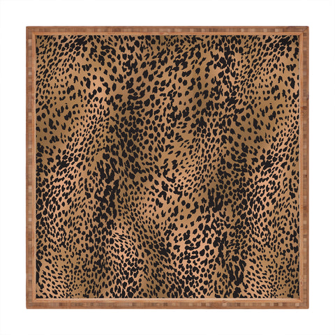 Nelvis Valenzuela Classic leopard by Nelvis Valenzuela Square Tray