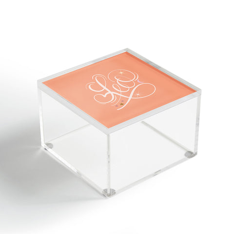 Nelvis Valenzuela Leo zodiac Script lettering Acrylic Box
