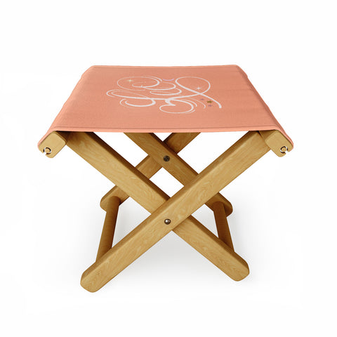Nelvis Valenzuela Leo zodiac Script lettering Folding Stool