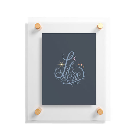 Nelvis Valenzuela Libra Zodiac Script Lettering Floating Acrylic Print