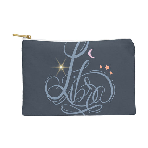 Nelvis Valenzuela Libra Zodiac Script Lettering Pouch