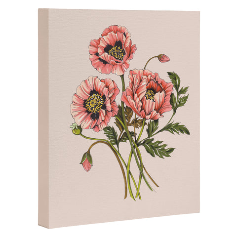 Nelvis Valenzuela Pink Shirley Poppies Art Canvas