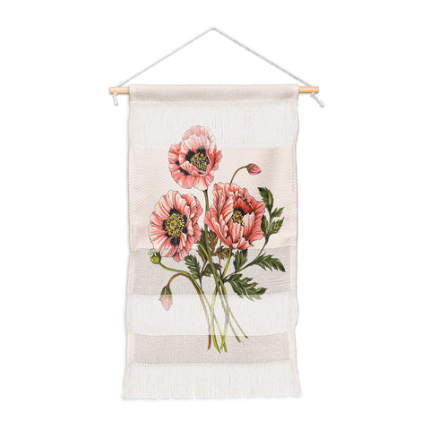 Nelvis Valenzuela Pink Shirley Poppies Wall Hanging Portrait