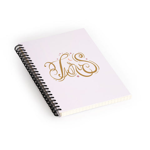 Nelvis Valenzuela Taurus Zodiac Script Lettering Spiral Notebook