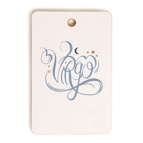Nelvis Valenzuela Virgo Zodiac Script lettering Cutting Board Rectangle