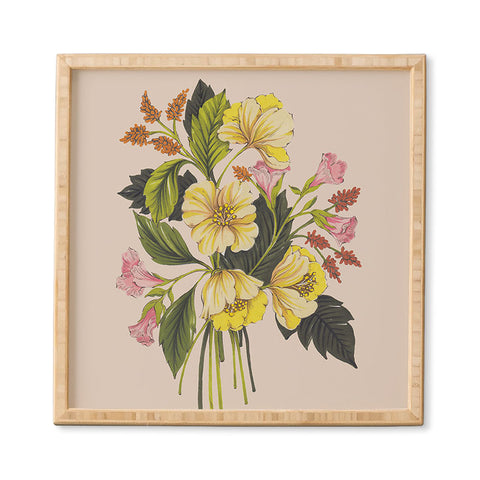 Nelvis Valenzuela Yellow Flower bunch Framed Wall Art