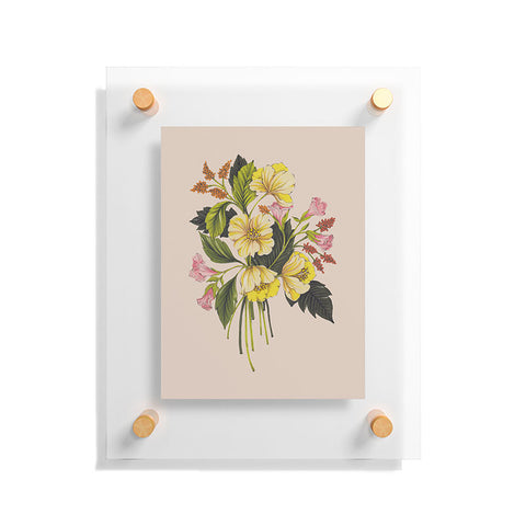 Nelvis Valenzuela Yellow Flower bunch Floating Acrylic Print