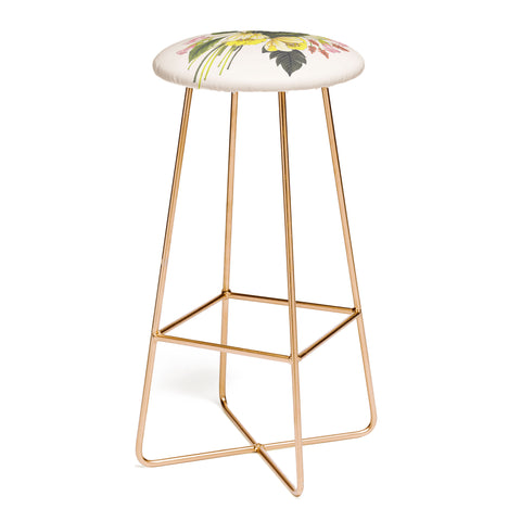 Nelvis Valenzuela Yellow Flower bunch Bar Stool