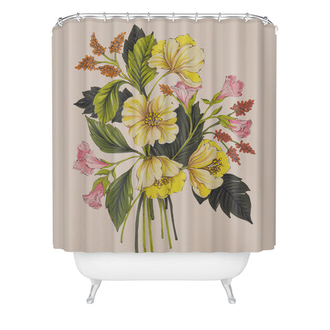 Nelvis Valenzuela Yellow Flower bunch Shower Curtain