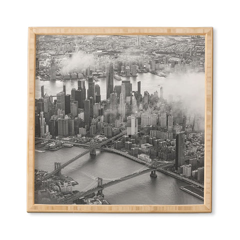 Nicholson Photography Manhattan Through The Clouds Framed Wall Art