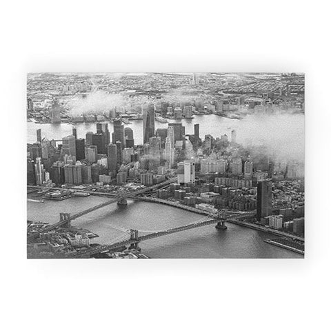Nicholson Photography Manhattan Through The Clouds Welcome Mat