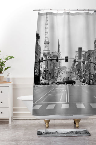 Nicholson Photography Up Broadway Nashville Shower Curtain And Mat