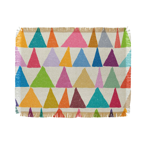 Nick Nelson Analogous Shapes In Bloom Throw Blanket