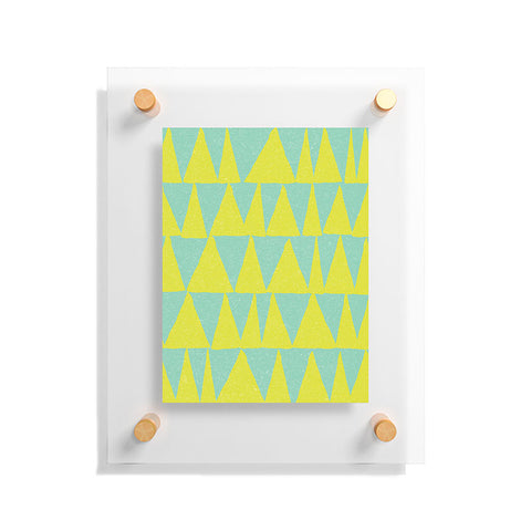 Nick Nelson Analogous Shapes With Gold Floating Acrylic Print