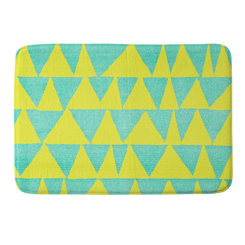 Nick Nelson Analogous Shapes With Gold Memory Foam Bath Mat