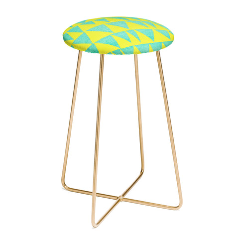 Nick Nelson Analogous Shapes With Gold Counter Stool