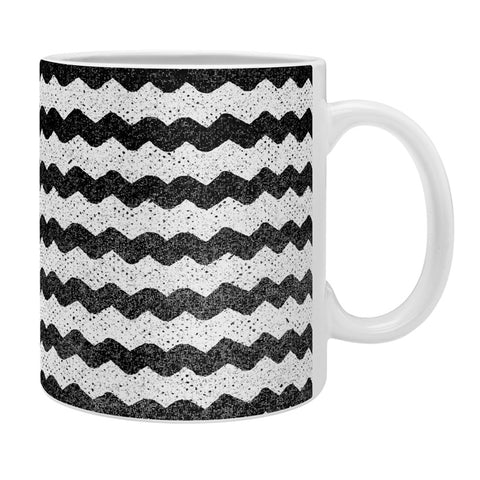 Nick Nelson Black and White Zig Zag Flag Coffee Mug