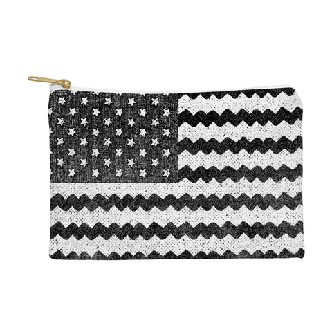 Nick Nelson Black and White Zig Zag Flag Pouch