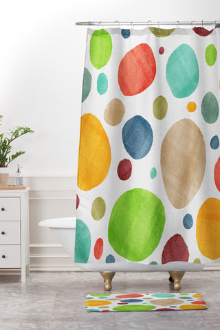 Nick Nelson Bursts Shower Curtain And Mat