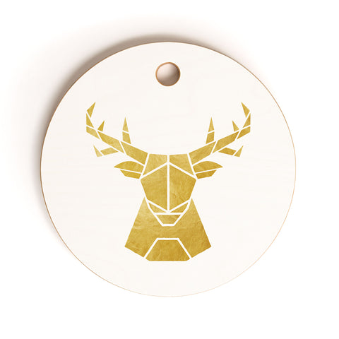 Nick Nelson Deer Symmetry Cutting Board Round