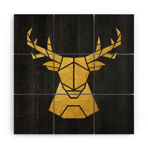 Nick Nelson Deer Symmetry Wood Wall Mural