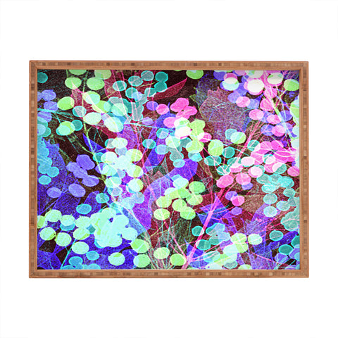 Nick Nelson Dots And Leaves Rectangular Tray