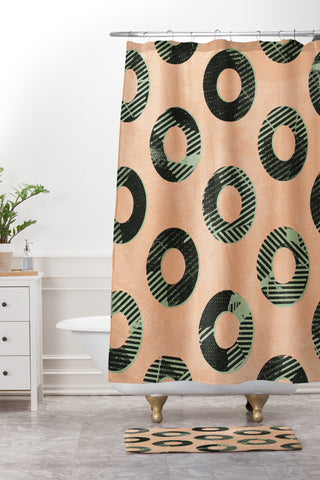 Nick Nelson Frayed Shower Curtain And Mat