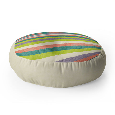 Nick Nelson Fruit Stripes Floor Pillow Round