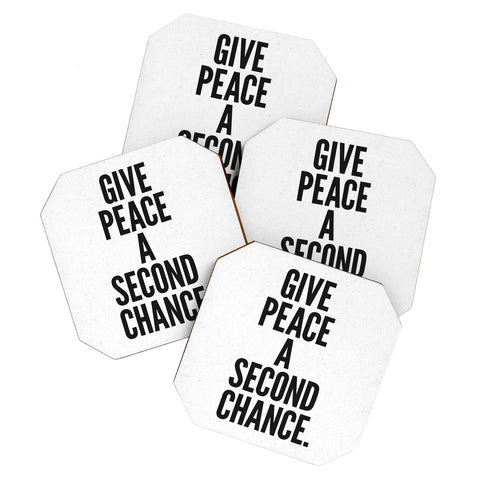 Nick Nelson Give Peace A Second Chance Coaster Set