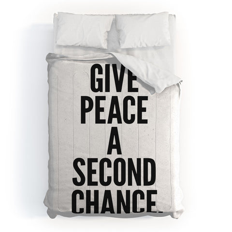 Nick Nelson Give Peace A Second Chance Comforter