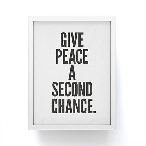Nick Nelson Give Peace A Second Chance Framed Mini Art Print