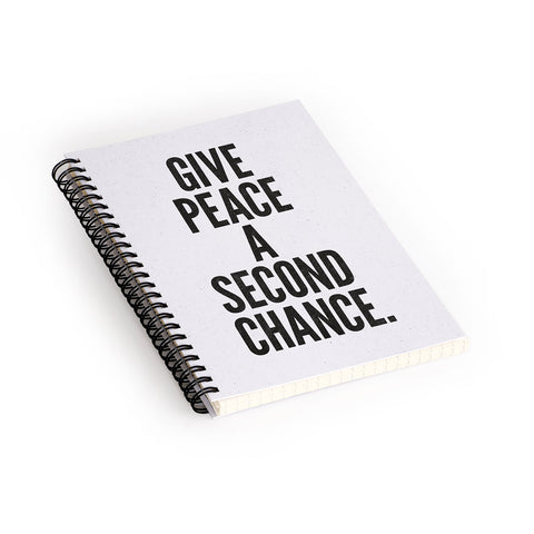 Nick Nelson Give Peace A Second Chance Spiral Notebook