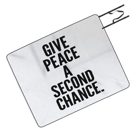 Nick Nelson Give Peace A Second Chance Picnic Blanket