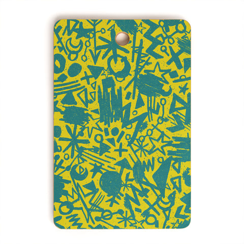 Nick Nelson Gold Synapses Cutting Board Rectangle