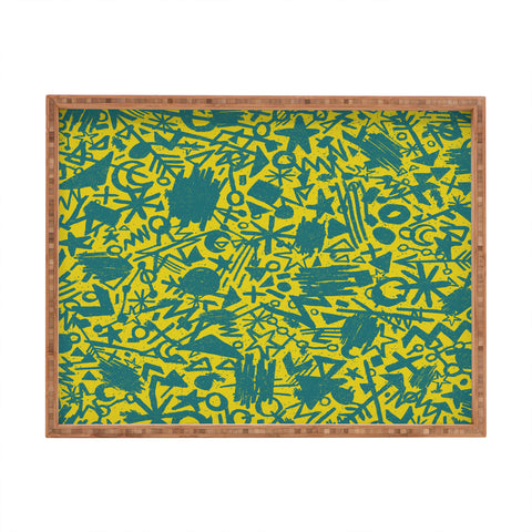 Nick Nelson Gold Synapses Rectangular Tray
