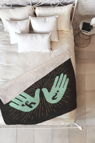 Nick Nelson Hi Fives Fleece Throw Blanket