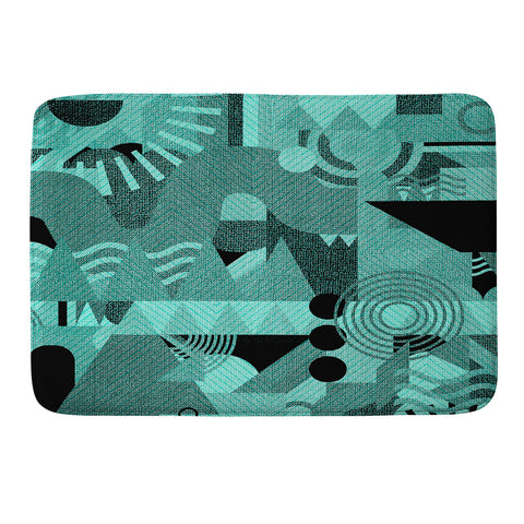 Nick Nelson Lost Frequencies In Mint Memory Foam Bath Mat